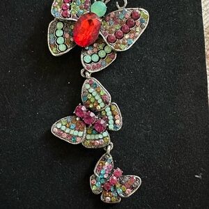 Colorful Vintage Butterfly Pendant brooch